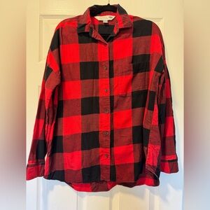 Old Navy Red and Black Checkered Shirt